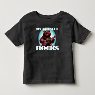 Camiseta Meu tio Rocks! Urso Colorido