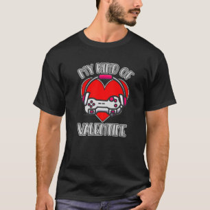 Camiseta Meu Tipo De Controlador De Jogos Do Dia Dos Namora