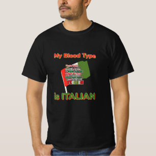 Camiseta Meu Tipo De Sangue É Italiano