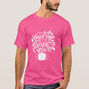 Camiseta Meu Tipo De Sangue É Pumpkin Spice Engraçado Fall