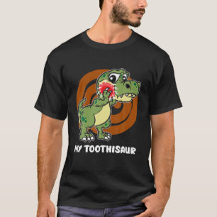 Camiseta Meu Toothisour - Dinossauro Com Dor Dente De Alivi