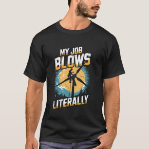 Camiseta Meu Trabalho Sopra Energia Eólica de Moinho de Ven