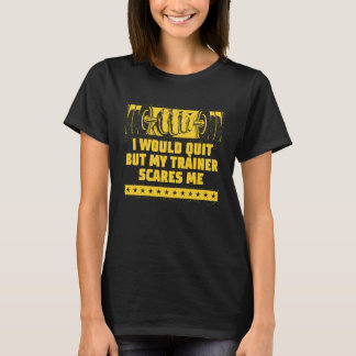 Camiseta Meu Treinador Me Assusta Humor de Treino Academia
