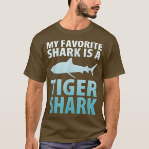 Camiseta Meu tubarão favorito é um oceano de tubarão-tigre