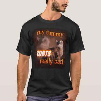 Camiseta Meu Tummy Magoa Muito Mal - Arte De Gato