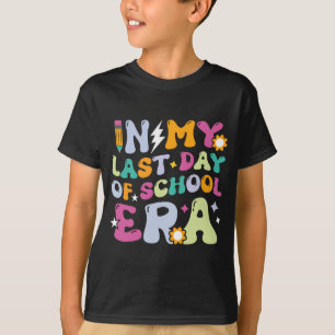 Camiseta Meu Último Dia De Escola Crianças Em Groovy Profes