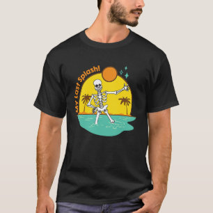 Camiseta Meu último esqueleto de esqueleto noiva de praia P