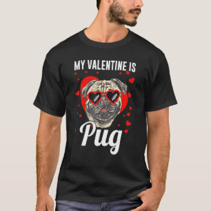 Camiseta Meu Valentim É Pug Dia Dos Namorados Amante De Cac