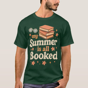 Camiseta Meu Verão Está Todo Reservado Amante De Livros Vac