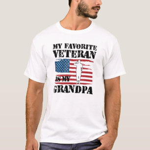 Camiseta Meu veterano favorito é meu avô