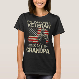Camiseta Meu Veterano Favorito É Meu Avô Combate Boots Ame
