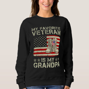 Camiseta Meu Veterano Favorito É Meu Avô Combate Boots Ame