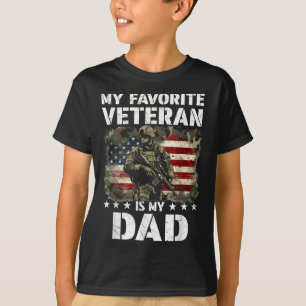 Camiseta Meu Veterano Favorito É Meu Dia dos Veteranos Pais
