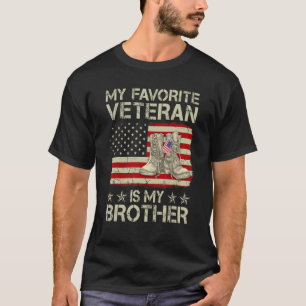 Camiseta Meu Veterano Favorito É Meu Irmão Combate Boots Am
