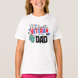 Camiseta Meu Veterano Favorito É Meu Militar Pai