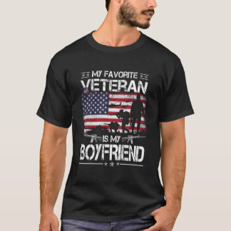Camiseta Meu Veterano Favorito É Meu Namorado - Flag Mens V