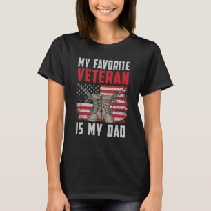 Camiseta Meu Veterano Favorito É Meu Pai - Militar