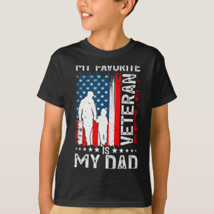 Camiseta Meu Veterano Favorito É Meu Pai Pai Obrigado Vet