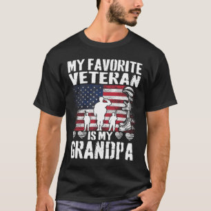 Camiseta Meu Veterano Favorito É Minha Bandeira Avô America