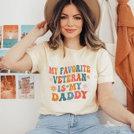 Camiseta Meu Veterano Favorito É Minha Filha De Groovó Pai