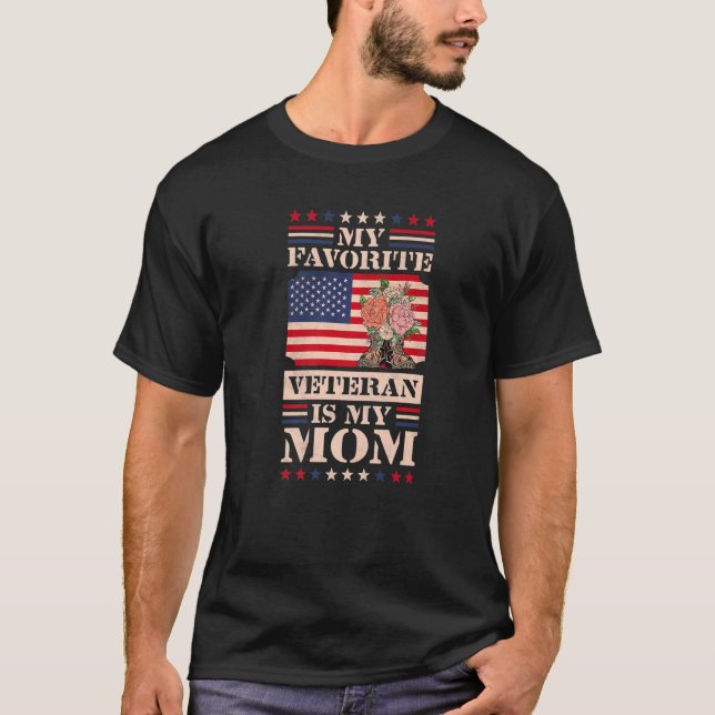 Camiseta Meu Veterano Favorito É Minha Mãe, Dia do Veterano (Frente)