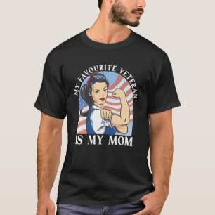 Camiseta Meu Veterano Favorito É Minha Mãe Vet Militar Ve