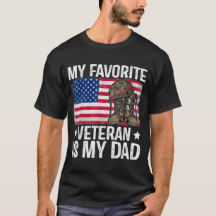 Camiseta meu veterano favorito é o meu dia militar do exérc