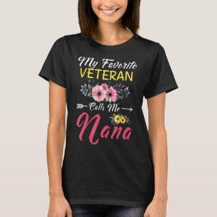 Camiseta Meu Veterano Favorito Me Chama De Nana Flowers Fam