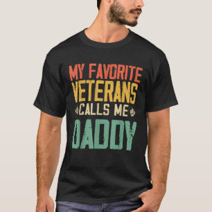 Camiseta Meu Veterano Favorito Me Chama De Pai Vintage Retr