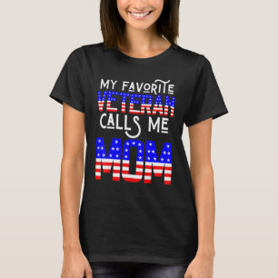 Camiseta Meu Veterano Favorito Me Chama Mãe Veteranos Mãe M