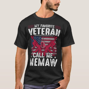 Camiseta Meu Veterano Favorito Me Chame De Dia Veterano MEM