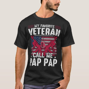 Camiseta Meu Veterano Favorito Me Chame PAP PAP Dia Veteran