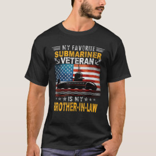 Camiseta Meu Veterano Submarino É Meu Irmão-Em-Lei Bandeira