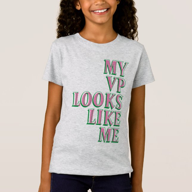 Camiseta Meu Vice-Presidente Parece-Me Rosa E Verde (Frente)