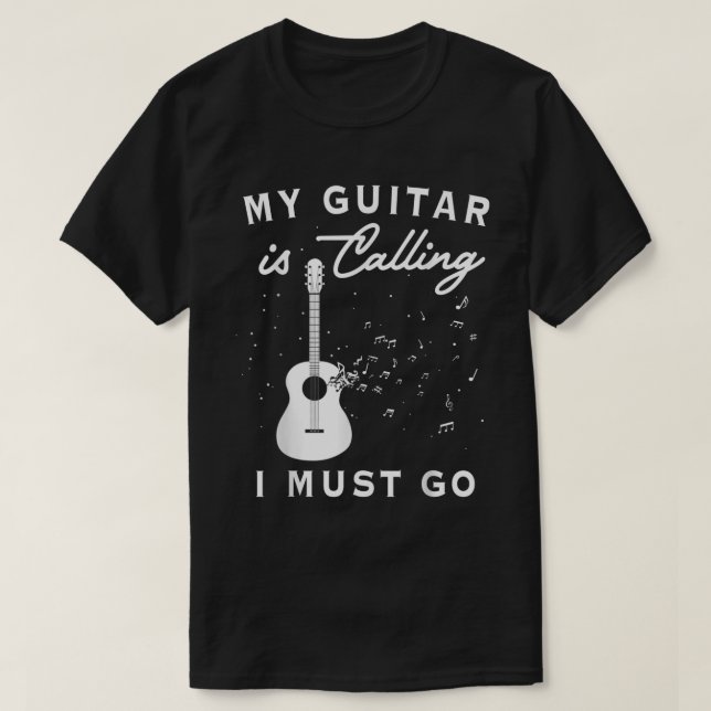 Camiseta Meu violão está chamando presentes de violão para  (Frente do Design)