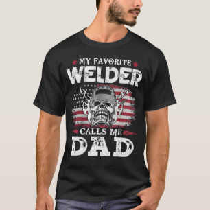 Camiseta Meu Welder Favorito Me Chama Pai USA Flag
