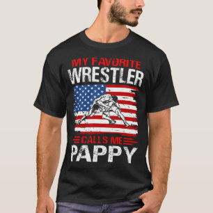Camiseta Meu Wrestler favorito me chama PAPPY EUA Flag
