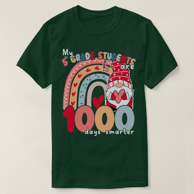 Camiseta Meus 5 são 1000 Dias Mais Inteligentes (Frente do Design)