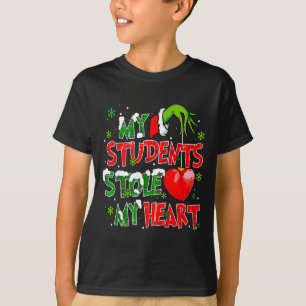 Camiseta Meus Alunos de Natal Roubaram Meu Coração Professo