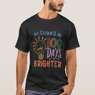 Camiseta Meus alunos fofos estão 100 dias mais brilhantes p