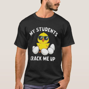 Camiseta Meus Alunos Me Fazem Rir Professor de Páscoa Diver