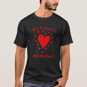 Camiseta Meus Alunos Me Roubaram o Coração 100º Dia de Aula
