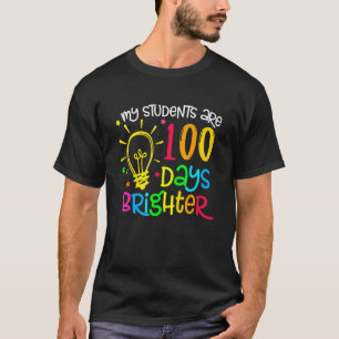 Camiseta Meus alunos são 100 dias mais brilhantes 100 dias 