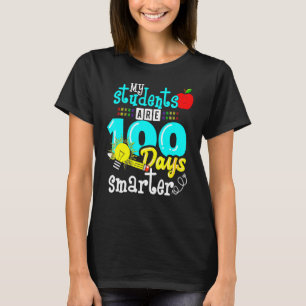 Camiseta Meus Alunos São 100 Dias Mais Inteligentes 100º Di