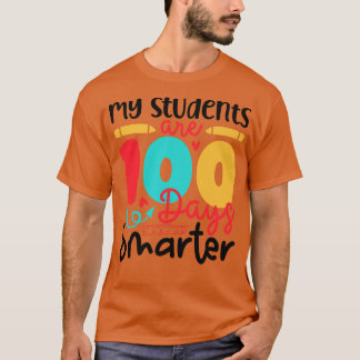 Camiseta Meus alunos são 100 dias mais inteligentes 100 dia