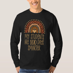 Camiseta Meus Alunos São 100 Dias Mais Inteligentes Arco-ír