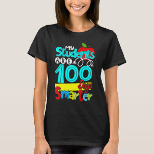 Camiseta Meus alunos são 100 dias mais inteligentes Feliz p