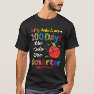 Camiseta Meus alunos são 100 dias mais inteligentes fofos l