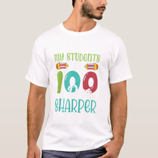 Camiseta Meus Alunos São 100 Dias Mais Nítidos Do 100º Dia 