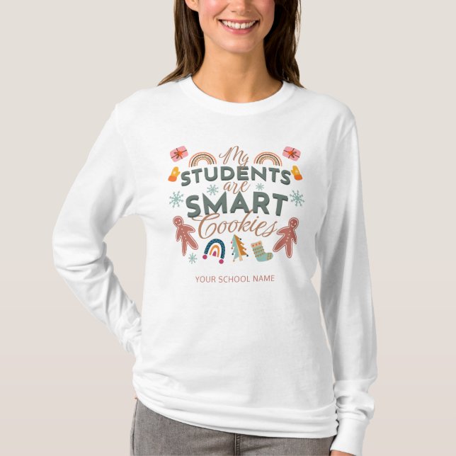 Camiseta Meus Alunos São Biscoitos Inteligentes Professor N (Frente)